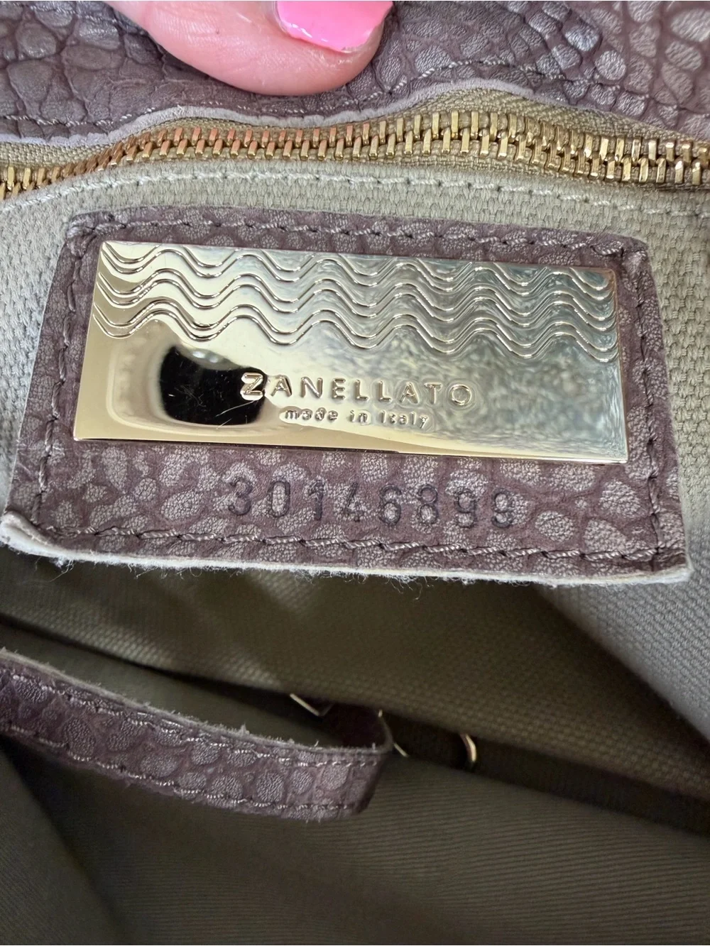 Zanellato Quiet Luxury 2010’s Postina Medium Italian Leather Elephant Grey VGUC